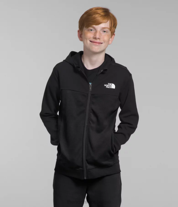 kleding 280T525 tn zwart Tnf tech-hoodie met volledige ritssluiting kinderen The North Face