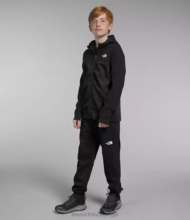 kleding 280T525 tn zwart Tnf tech-hoodie met volledige ritssluiting kinderen The North Face