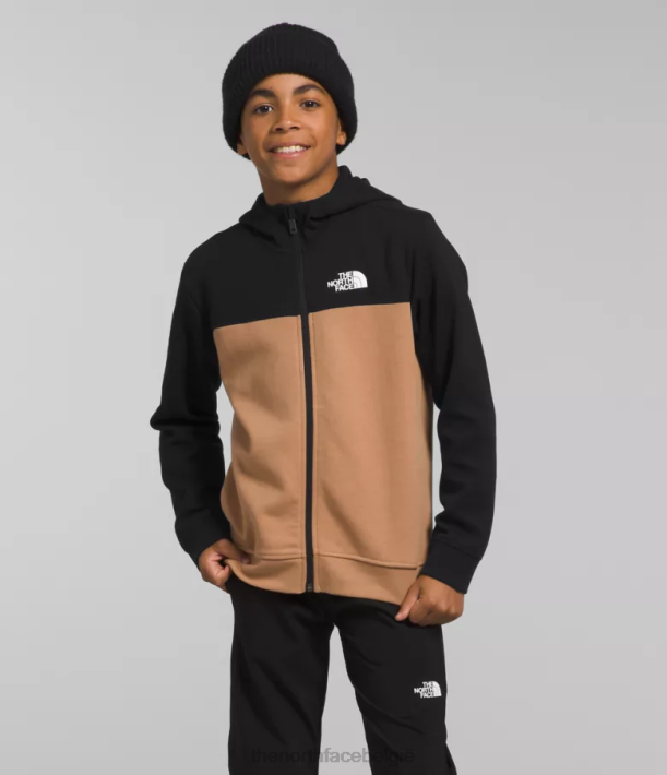 kleding 280T526 amandelboter Tnf tech-hoodie met volledige ritssluiting kinderen The North Face