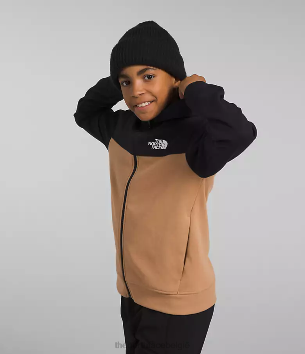kleding 280T526 amandelboter Tnf tech-hoodie met volledige ritssluiting kinderen The North Face