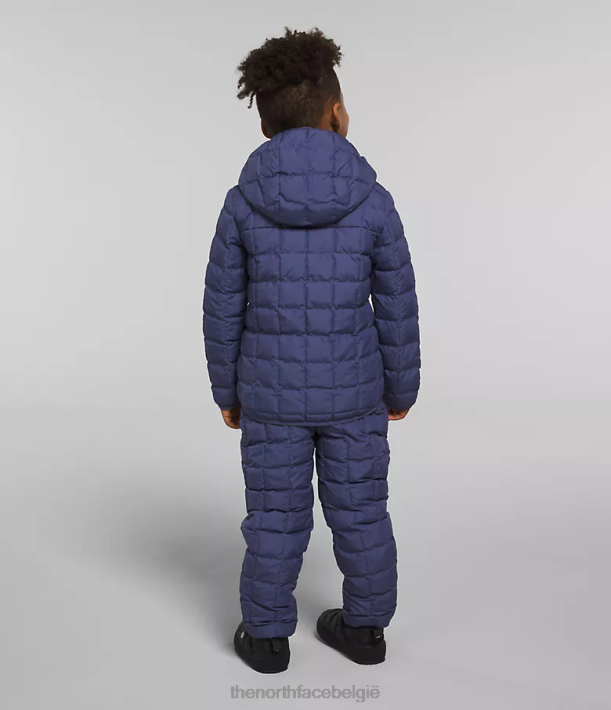 kleding 280T1237 grot blauw omkeerbaar thermoballjack met capuchon kinderen The North Face