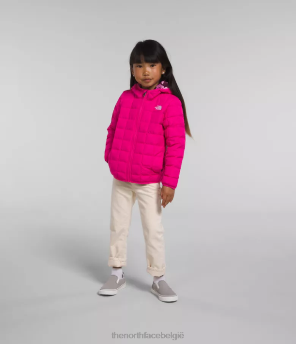 kleding 280T1239 Dhr. roze omkeerbaar thermoballjack met capuchon kinderen The North Face