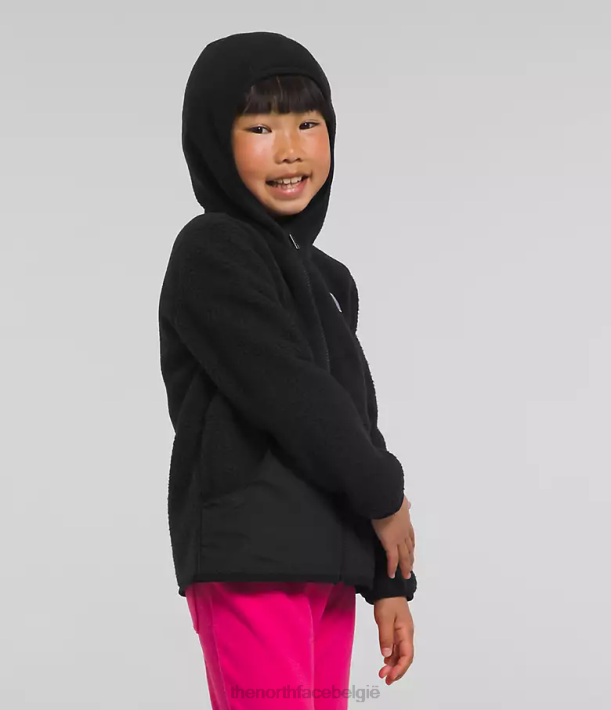 kleding 280T464 tn zwart Forrest fleece hoodie met volledige ritssluiting kinderen The North Face