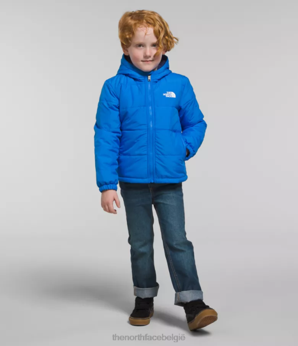 kleding 280T635 optisch blauw Omkeerbaar MT Chimbo jack met capuchon en volledige ritssluiting kinderen The North Face