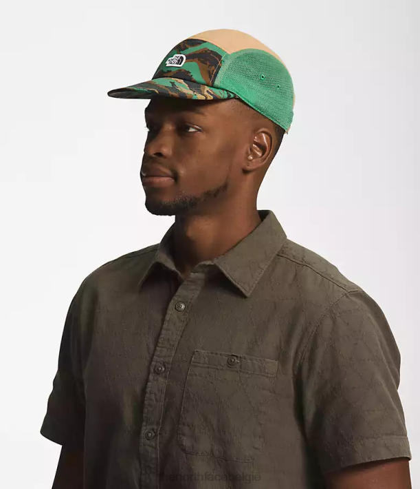 accessoire 280T1223 diep grasgroen geschilderde camouflageprint klasse v kamphoed unisex The North Face