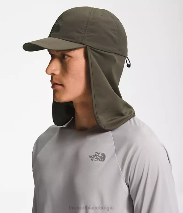 accessoire 280T367 nieuw taupegroen horizon zonnekap hoed unisex The North Face