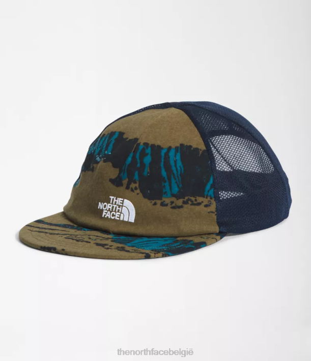 accessoire 280T42 militaire olijfkleurige camouflageprint Truckerpet klasse V unisex The North Face