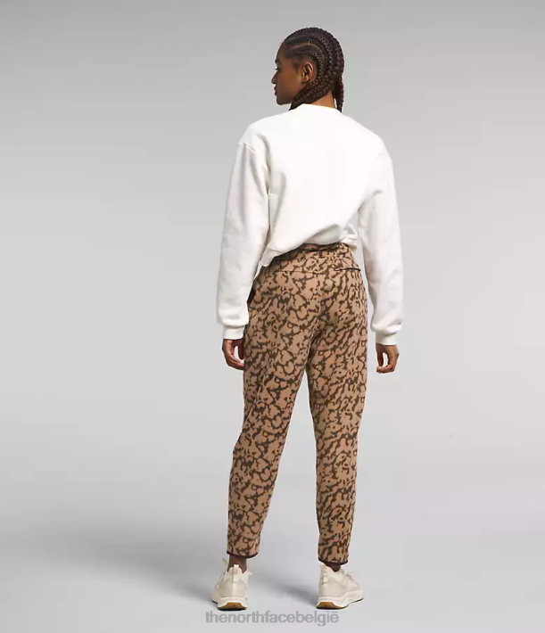 kleding 280T844 grafische kleurstofprint met amandelboter Alpine polartec 100 broek vrouwen The North Face