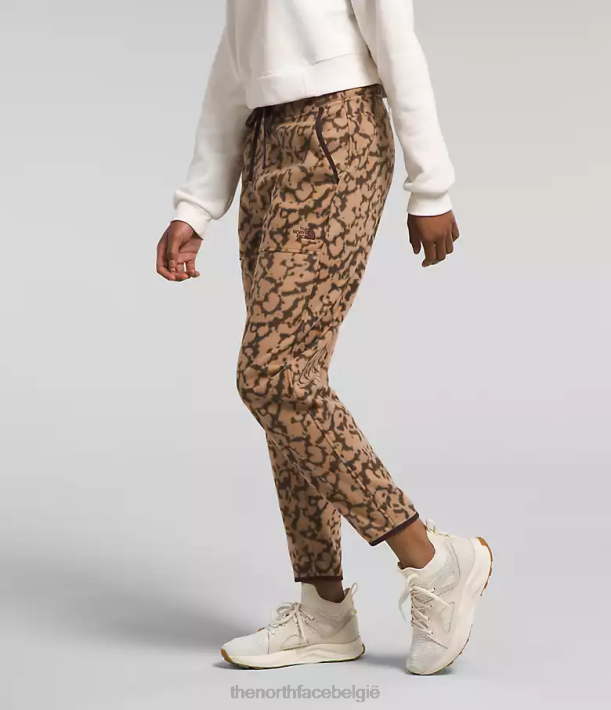 kleding 280T844 grafische kleurstofprint met amandelboter Alpine polartec 100 broek vrouwen The North Face
