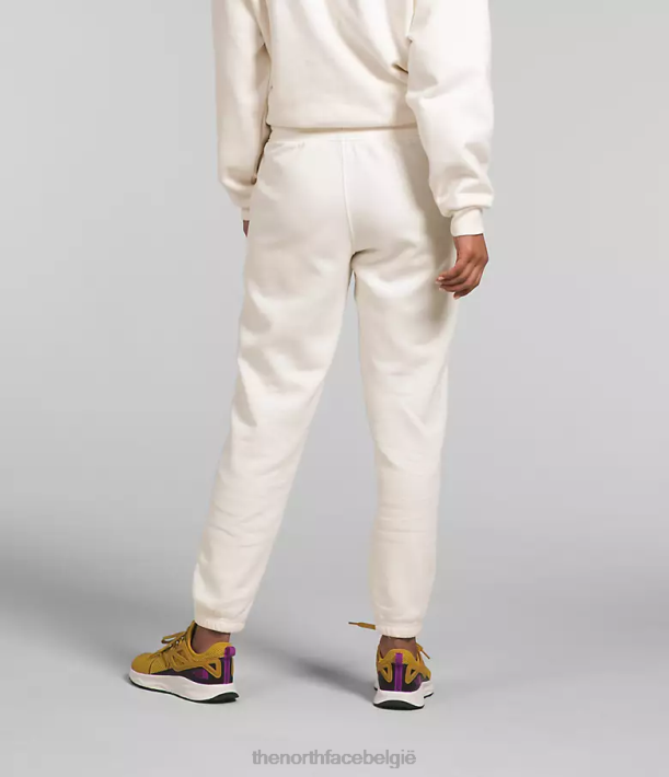 kleding 280T980 gardenia wit/tnf zwart fleece joggingbroek met halve koepel vrouwen The North Face