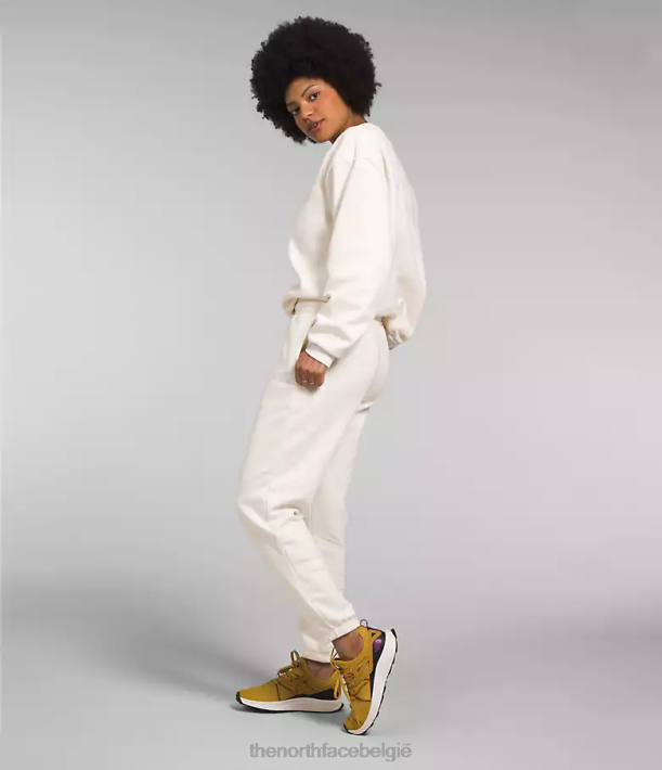 kleding 280T980 gardenia wit/tnf zwart fleece joggingbroek met halve koepel vrouwen The North Face