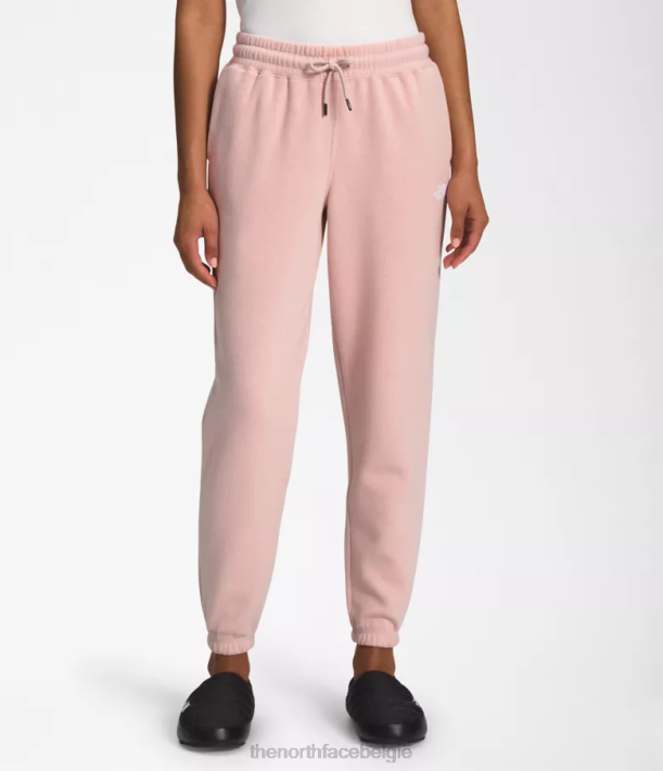 kleding 280T981 roze mos/tnf wit fleece joggingbroek met halve koepel vrouwen The North Face