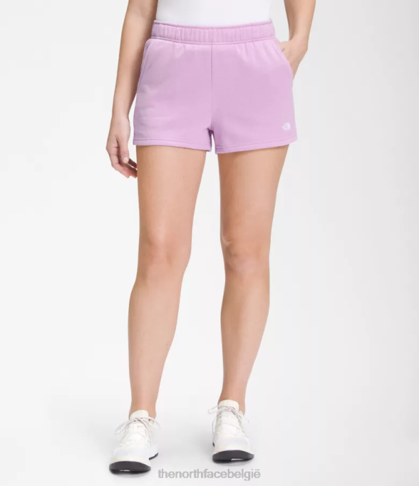 kleding 280T1288 lupine/tnf wit fleeceshort met halve koepel vrouwen The North Face