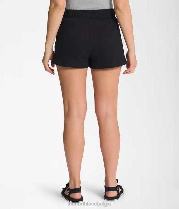 kleding 280T1290 tnf zwart/tnf wit fleeceshort met halve koepel vrouwen The North Face