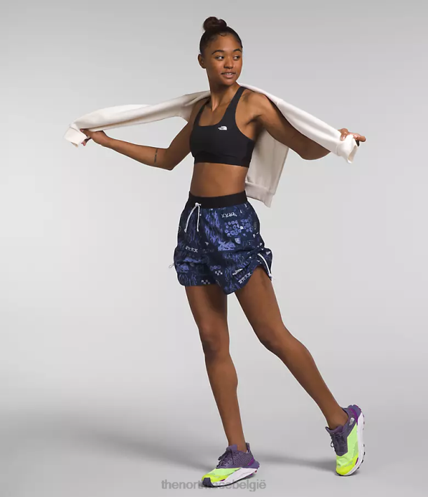 kleding 280T625 top marine natuur remix print trailwear okt trailshort vrouwen The North Face