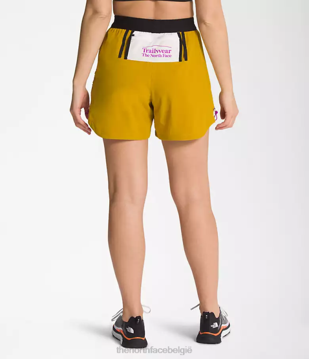 kleding 280T626 pijlhout geel/gardenia wit trailwear okt trailshort vrouwen The North Face