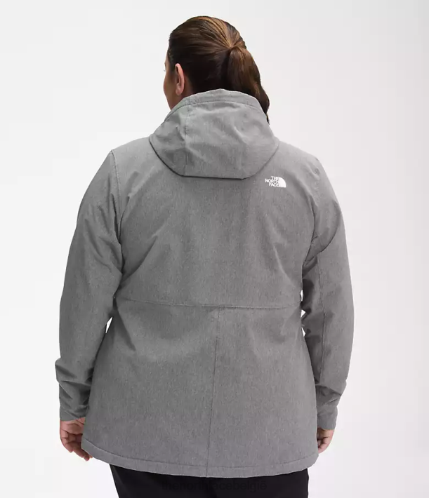 kleding 280T1177 tnf middengrijs gemêleerd plus Shelbe Raschel-hoodie vrouwen The North Face