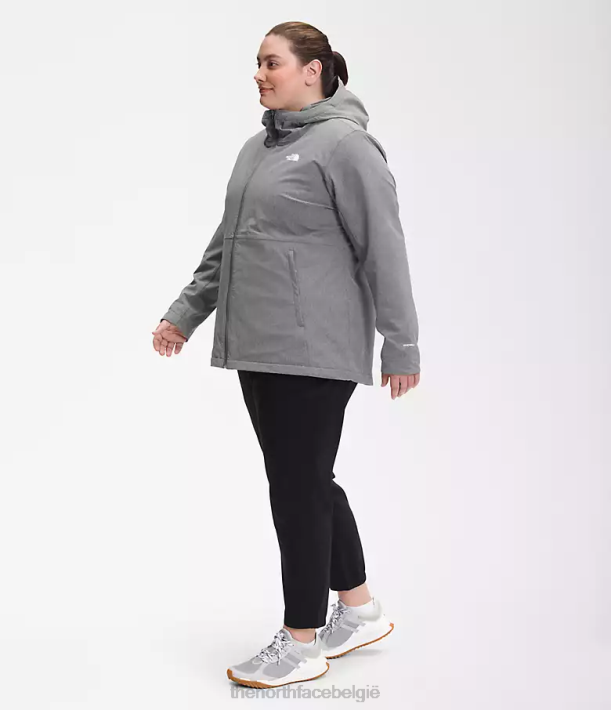 kleding 280T1177 tnf middengrijs gemêleerd plus Shelbe Raschel-hoodie vrouwen The North Face