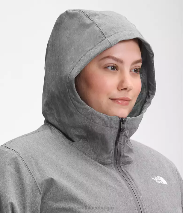 kleding 280T1177 tnf middengrijs gemêleerd plus Shelbe Raschel-hoodie vrouwen The North Face