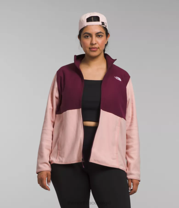 kleding 280T1225 roze mos/boysenbes plus alpine polartec 100 jas vrouwen The North Face