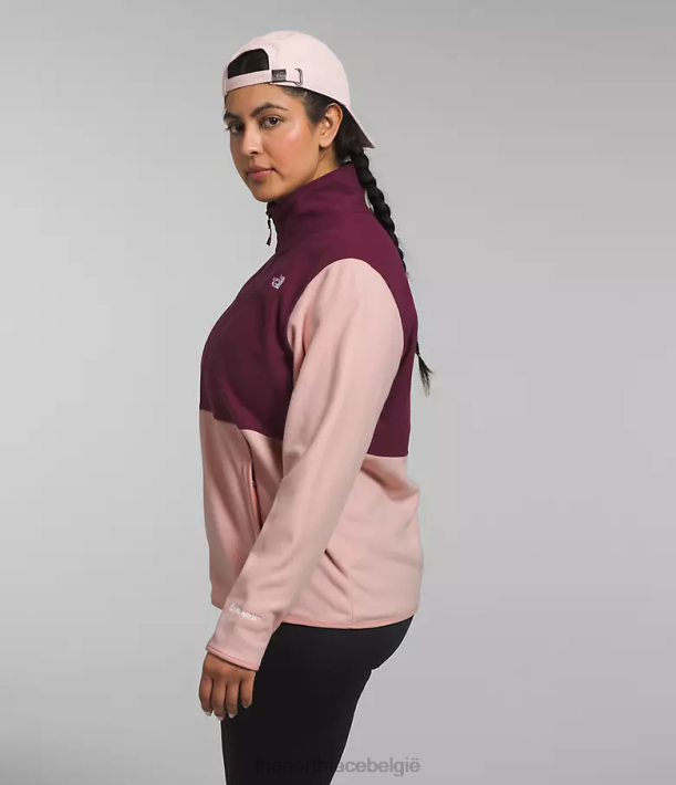 kleding 280T1225 roze mos/boysenbes plus alpine polartec 100 jas vrouwen The North Face
