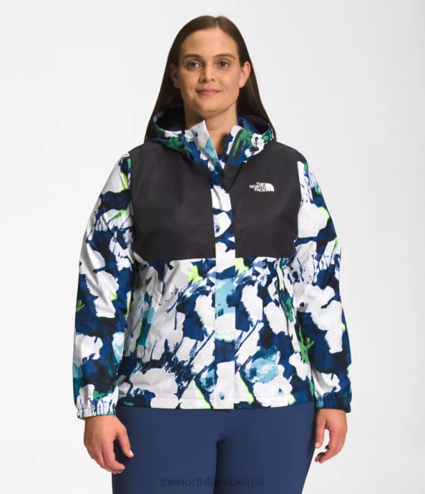 kleding 280T242 tnf zwart/summt navy abstracte bloemenprint plus antora jas vrouwen The North Face