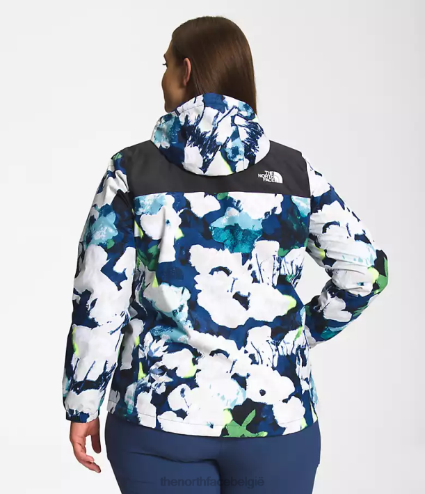 kleding 280T242 tnf zwart/summt navy abstracte bloemenprint plus antora jas vrouwen The North Face