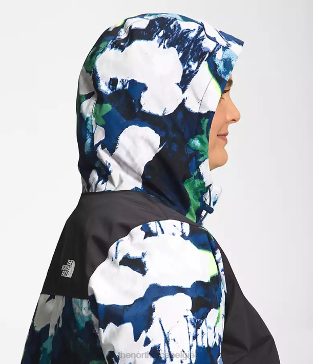 kleding 280T242 tnf zwart/summt navy abstracte bloemenprint plus antora jas vrouwen The North Face