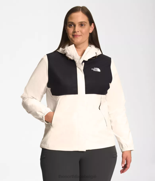 kleding 280T243 tnf zwart/gardenia wit plus antora jas vrouwen The North Face