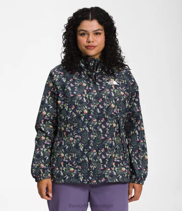 kleding 280T244 tnf zwarte iwd-afdruk plus antora jas vrouwen The North Face