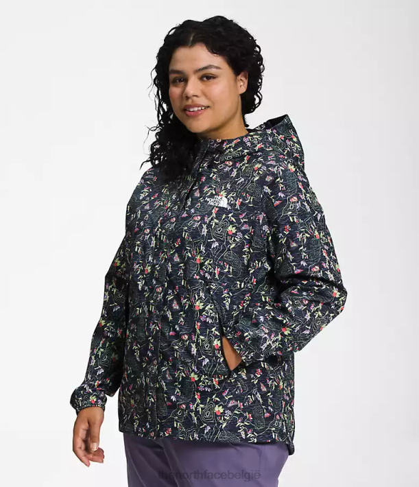 kleding 280T244 tnf zwarte iwd-afdruk plus antora jas vrouwen The North Face