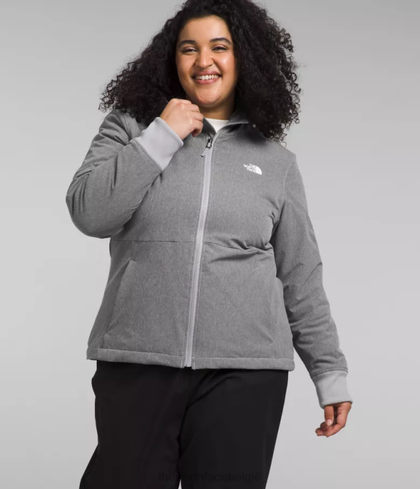 kleding 280T247 tnf middengrijs gemêleerd plus Shelbe Raschel-hoodie vrouwen The North Face