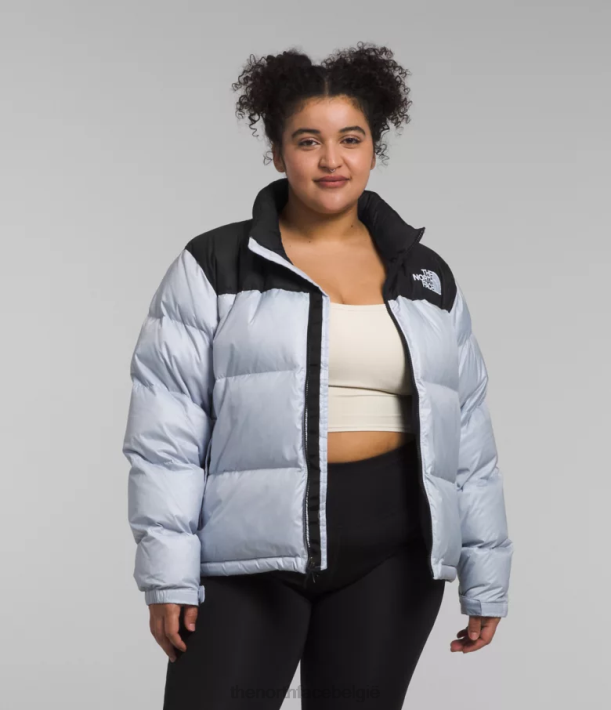 kleding 280T797 stoffige maagdenpalm/tnf zwart plus retro nuptse jasje uit 1996 vrouwen The North Face
