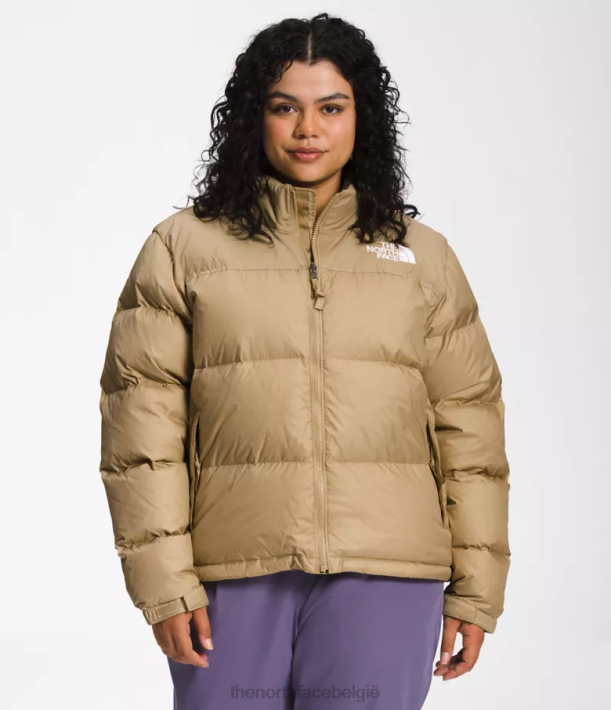 kleding 280T800 kaki steen plus retro nuptse jasje uit 1996 vrouwen The North Face