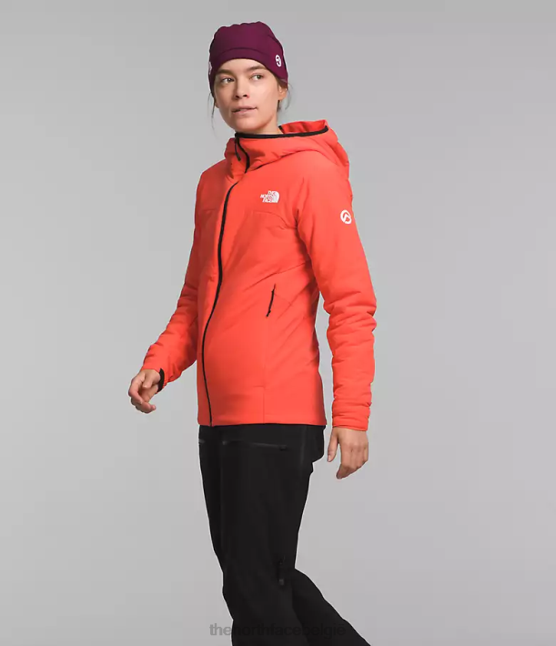 kleding 280T322 stralend oranje Summit-serie casaval hybride hoodie vrouwen The North Face