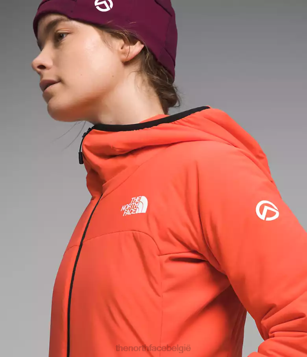 kleding 280T322 stralend oranje Summit-serie casaval hybride hoodie vrouwen The North Face
