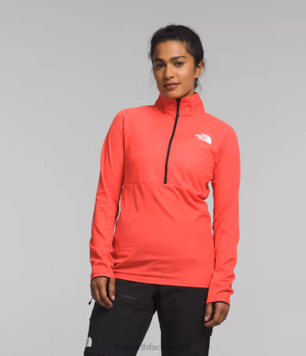 kleding 280T447 stralend oranje Summit-serie futurefleece lt-zip vrouwen The North Face