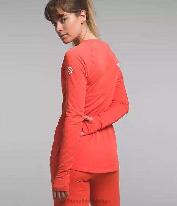 kleding 280T902 stralend oranje Summit Series Pro 120 bemanning vrouwen The North Face