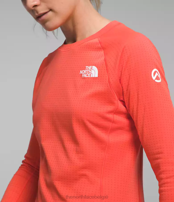 kleding 280T902 stralend oranje Summit Series Pro 120 bemanning vrouwen The North Face