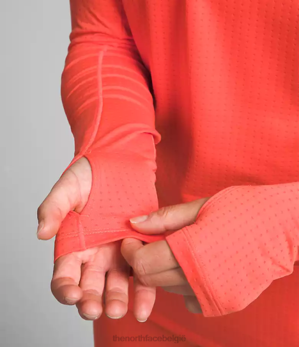 kleding 280T902 stralend oranje Summit Series Pro 120 bemanning vrouwen The North Face