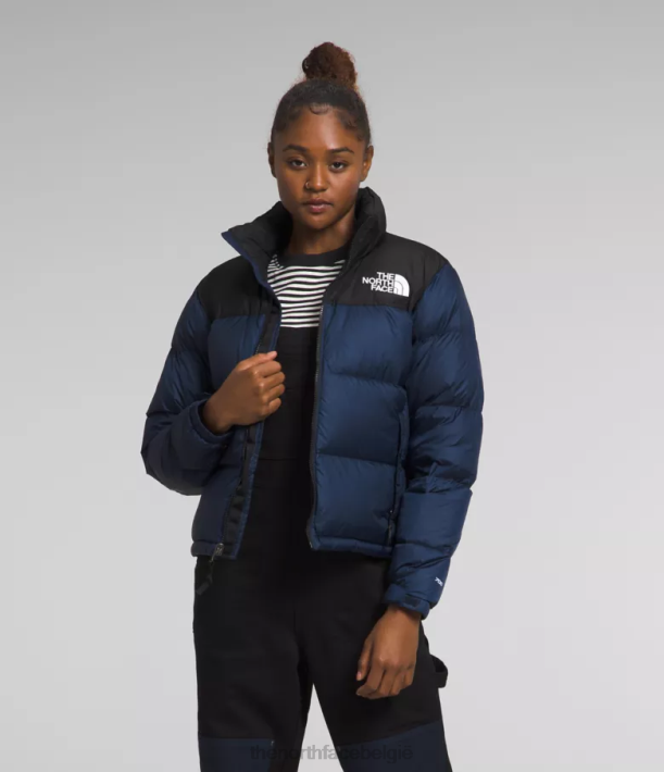 kleding 280T726 top marine/tnf zwart Retro nuptse jasje uit 1996 vrouwen The North Face