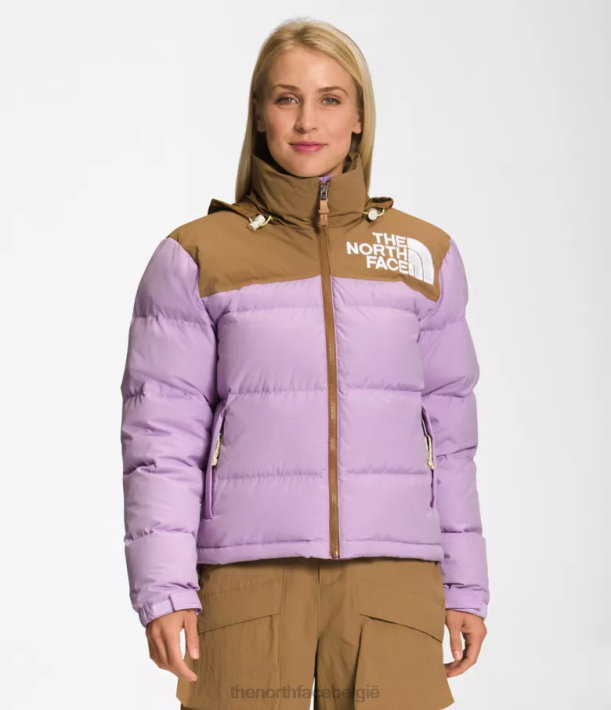 kleding 280T1015 lupine/nuttig bruin 92 low-fi hi-tek nuptse jas vrouwen The North Face