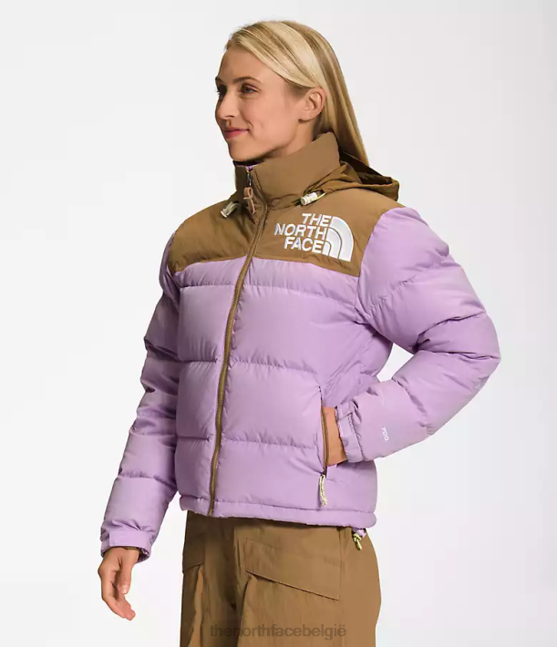 kleding 280T1015 lupine/nuttig bruin 92 low-fi hi-tek nuptse jas vrouwen The North Face