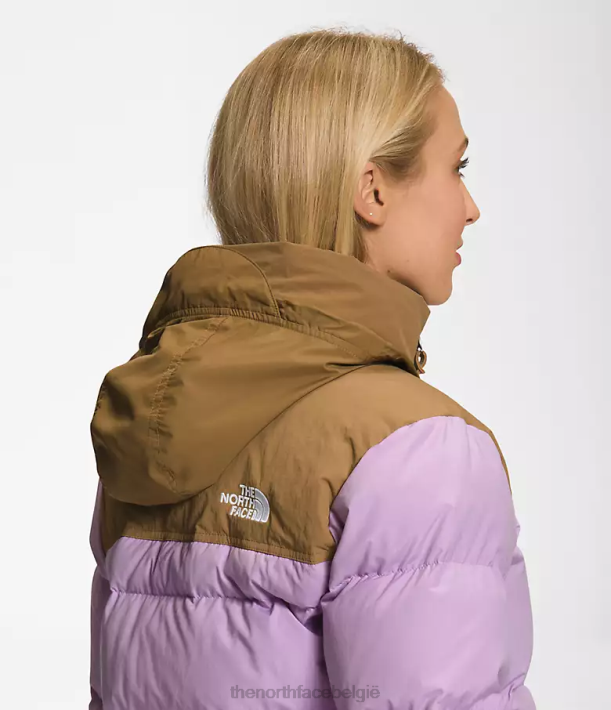 kleding 280T1015 lupine/nuttig bruin 92 low-fi hi-tek nuptse jas vrouwen The North Face