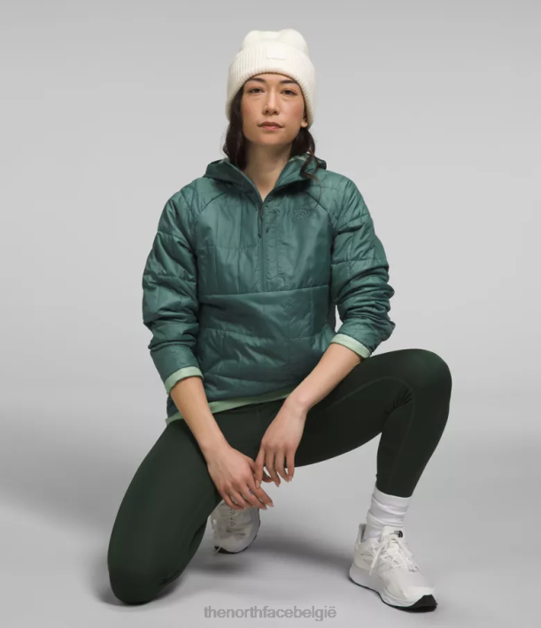 kleding 280T505 donkere salie/mistige salie circaloft-rits trui vrouwen The North Face