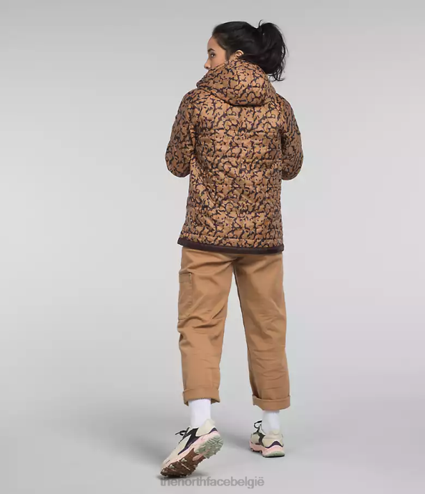 kleding 280T506 grafische kleurstofprint met amandelboter circaloft-rits trui vrouwen The North Face