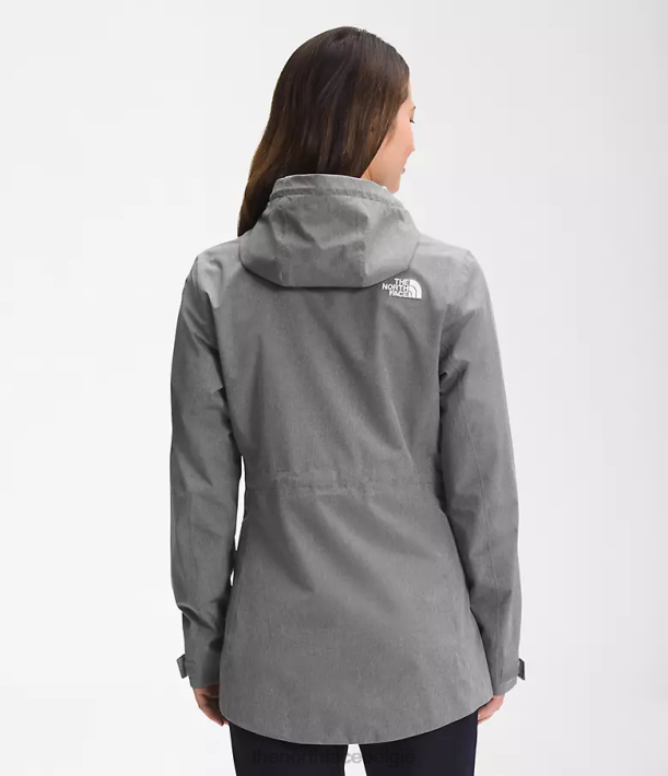 kleding 280T1227 tnf middengrijs gemêleerd City Breeze regenjas vrouwen The North Face