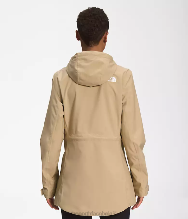 kleding 280T1228 kaki steen City Breeze regenjas vrouwen The North Face