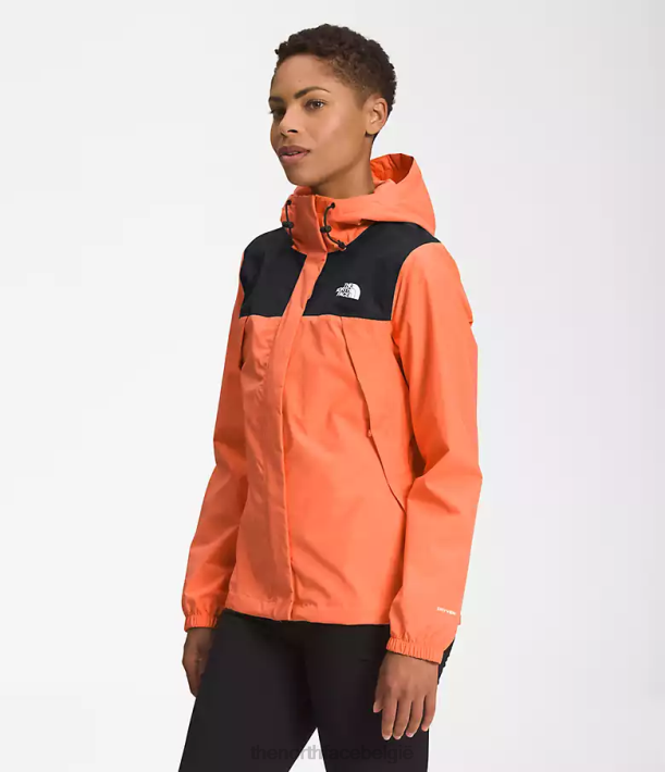 kleding 280T1281 tnf zwart/stoffig koraal oranje antora jas vrouwen The North Face