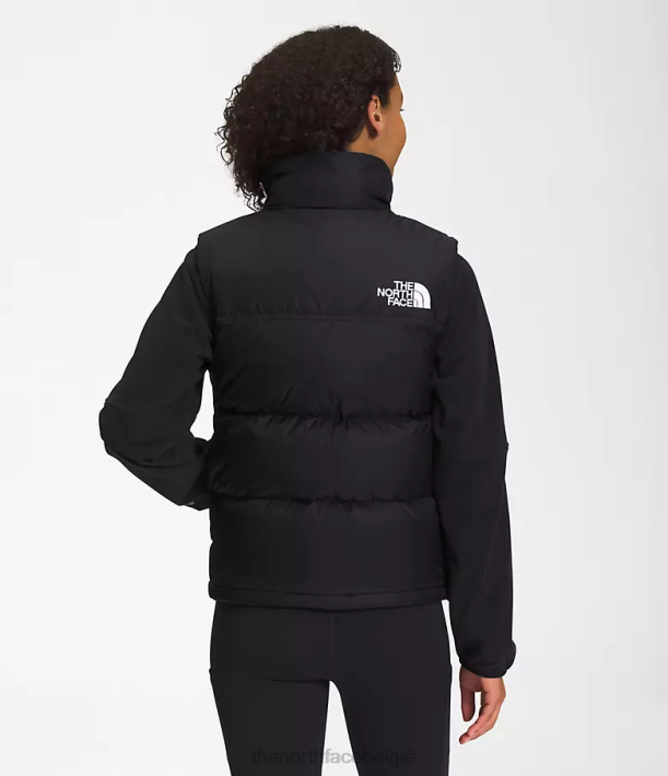 kleding 280T429 gerecycled tnf zwart Retro nuptse-vest uit 1996 vrouwen The North Face